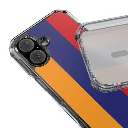 Magnetic Clear Impact Case - Armenian Flag Design Phone Case